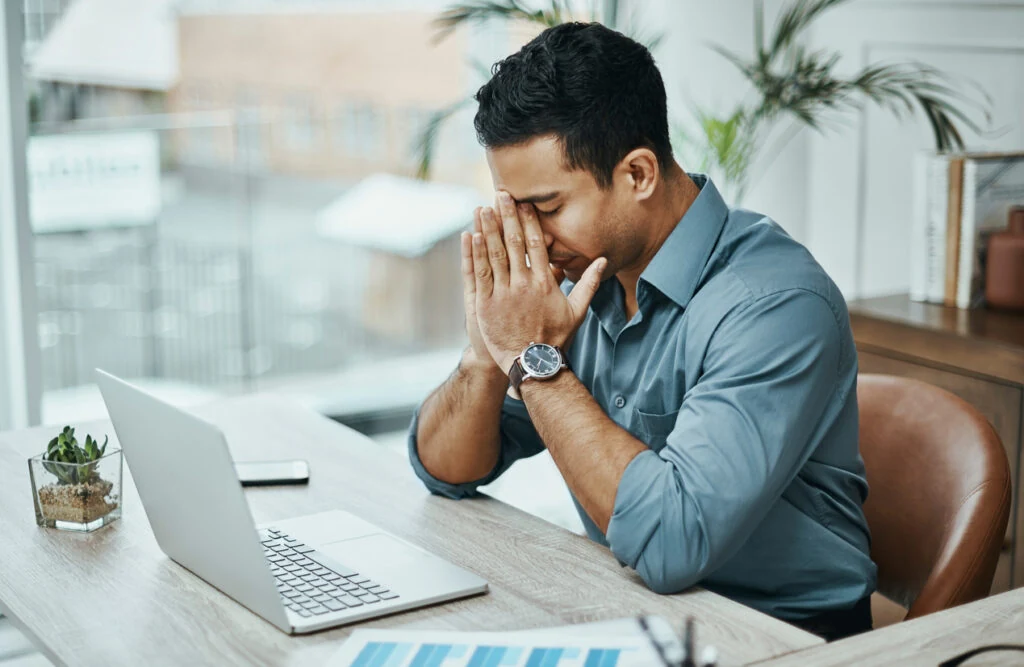 a worried man worrying about document generation disasters