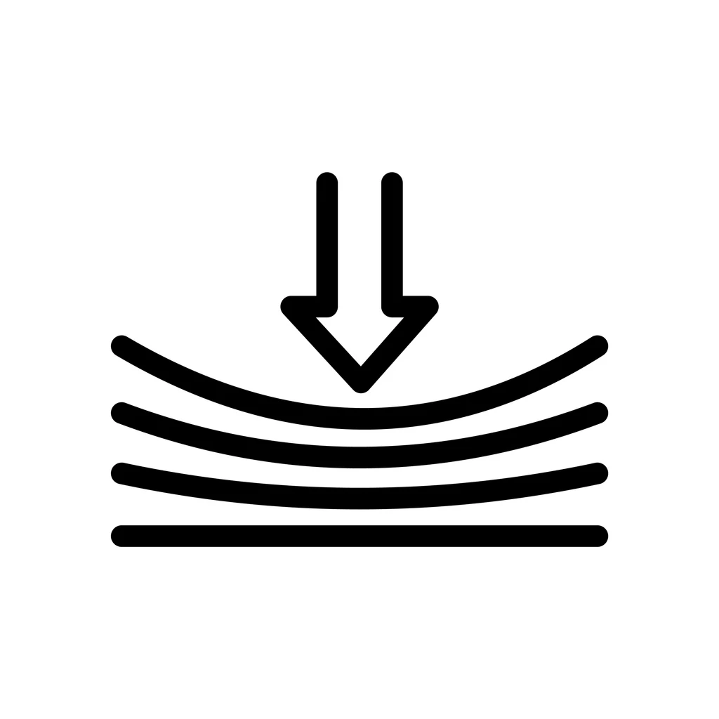 an icon that shows data being compressed